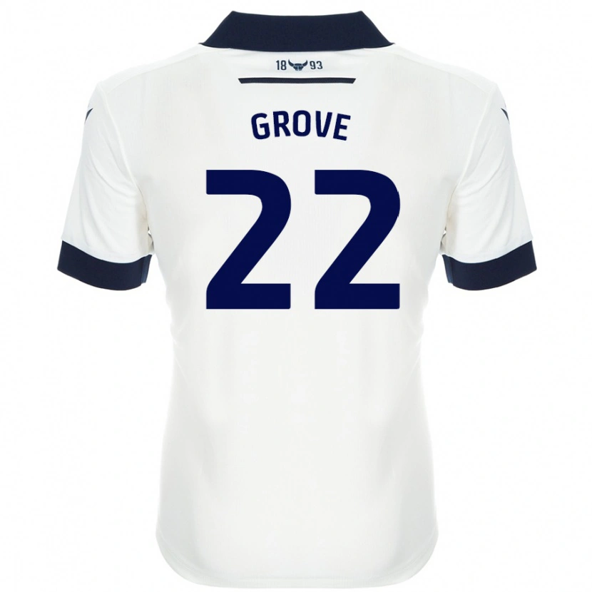 Danxen Kinder Jade Grove #22 Weiß Marineblau Auswärtstrikot Trikot 2024/25 T-Shirt