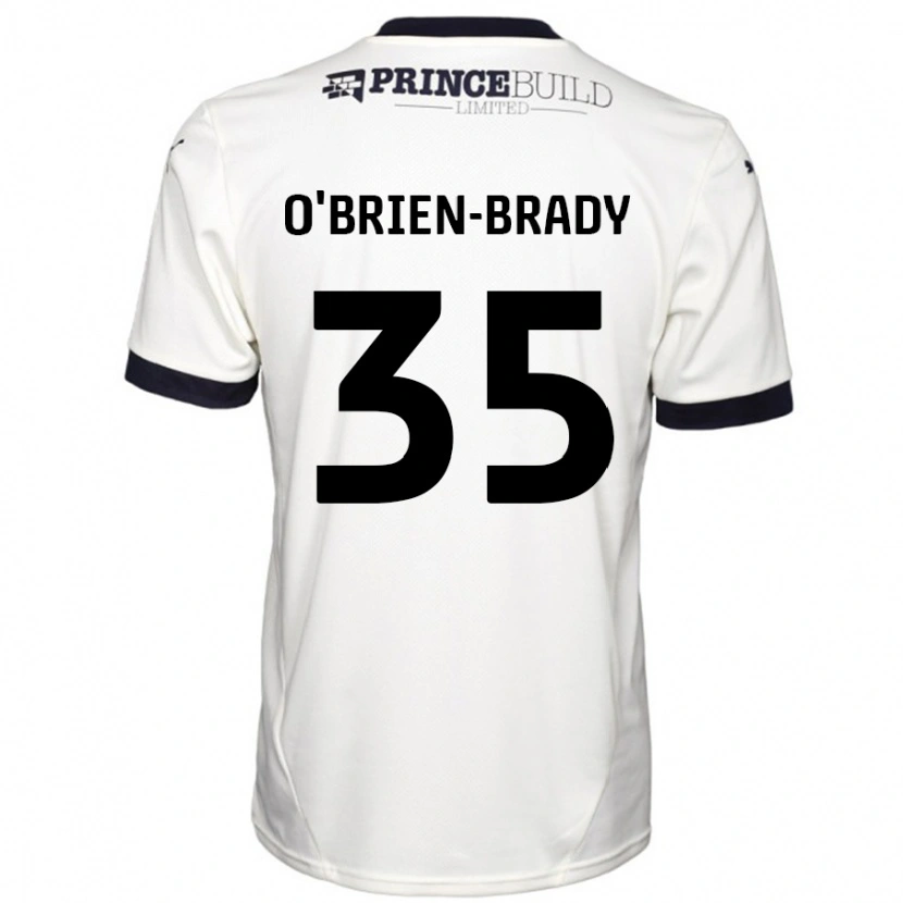 Danxen Kinder Donay O'brien-Brady #35 Cremeweiß Schwarz Auswärtstrikot Trikot 2024/25 T-Shirt