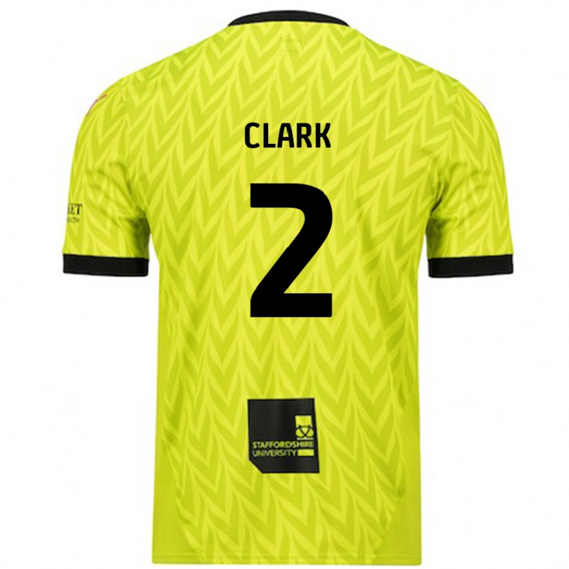 Danxen Kinder Mitch Clark #2 Fluoreszierend Grün Auswärtstrikot Trikot 2024/25 T-Shirt