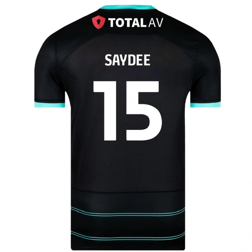 Danxen Kinder Christian Saydee #15 Schwarz Auswärtstrikot Trikot 2024/25 T-Shirt
