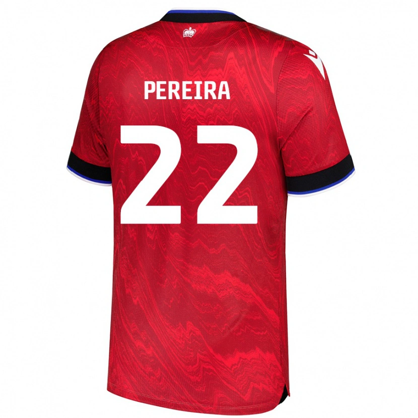 Danxen Kinder Joel Pereira #22 Rot Schwarz Auswärtstrikot Trikot 2024/25 T-Shirt