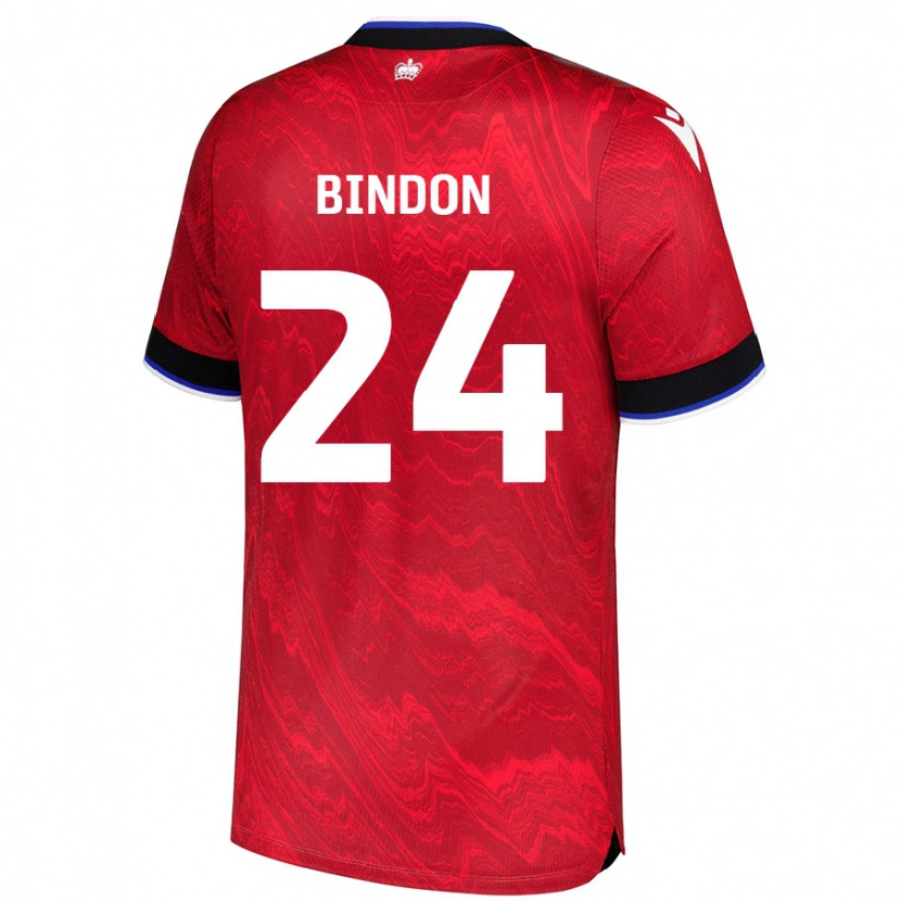Danxen Kinder Tyler Bindon #24 Rot Schwarz Auswärtstrikot Trikot 2024/25 T-Shirt