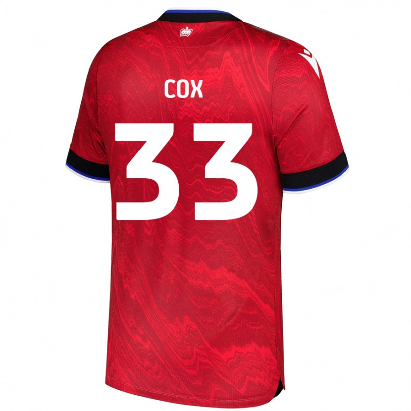 Danxen Kinder Bella Cox #33 Rot Schwarz Auswärtstrikot Trikot 2024/25 T-Shirt