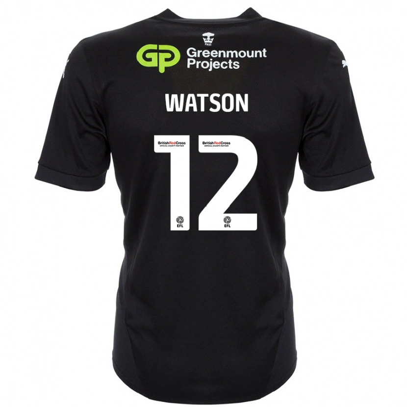 Danxen Kinder Tom Watson #12 Schwarz Auswärtstrikot Trikot 2024/25 T-Shirt