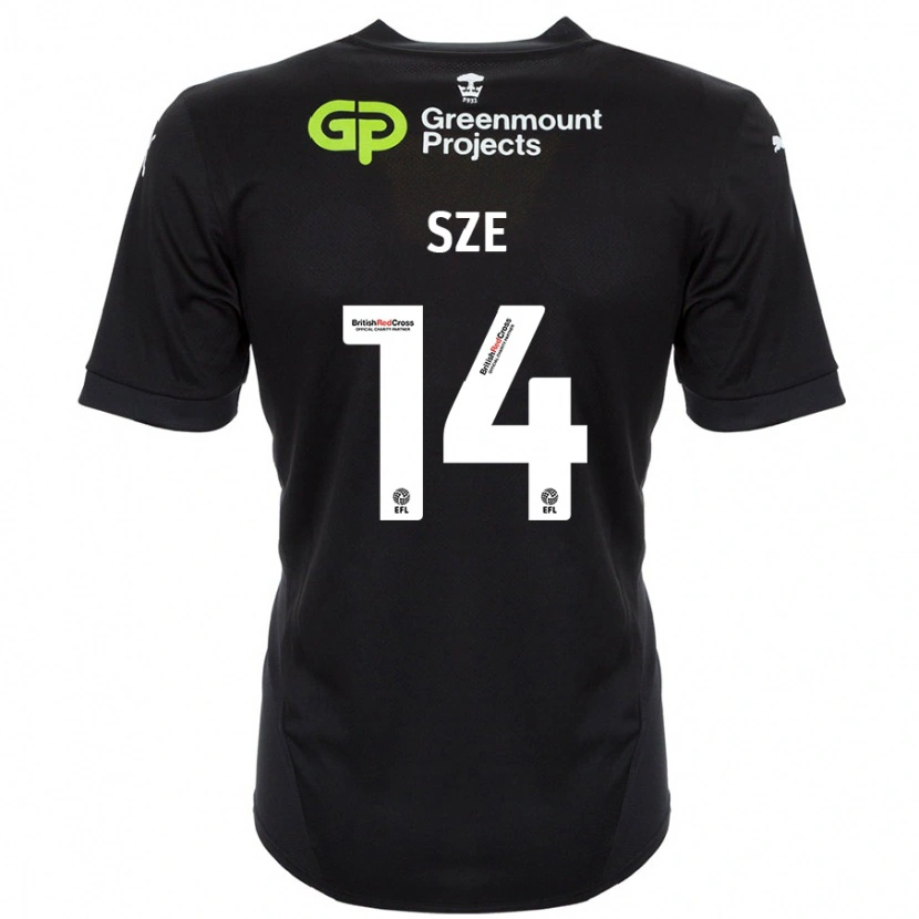 Danxen Kinder Chris Sze #14 Schwarz Auswärtstrikot Trikot 2024/25 T-Shirt