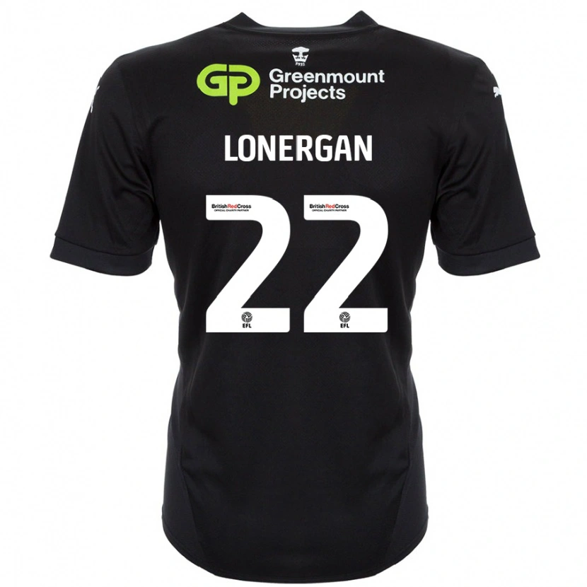 Danxen Kinder Andy Lonergan #22 Schwarz Auswärtstrikot Trikot 2024/25 T-Shirt