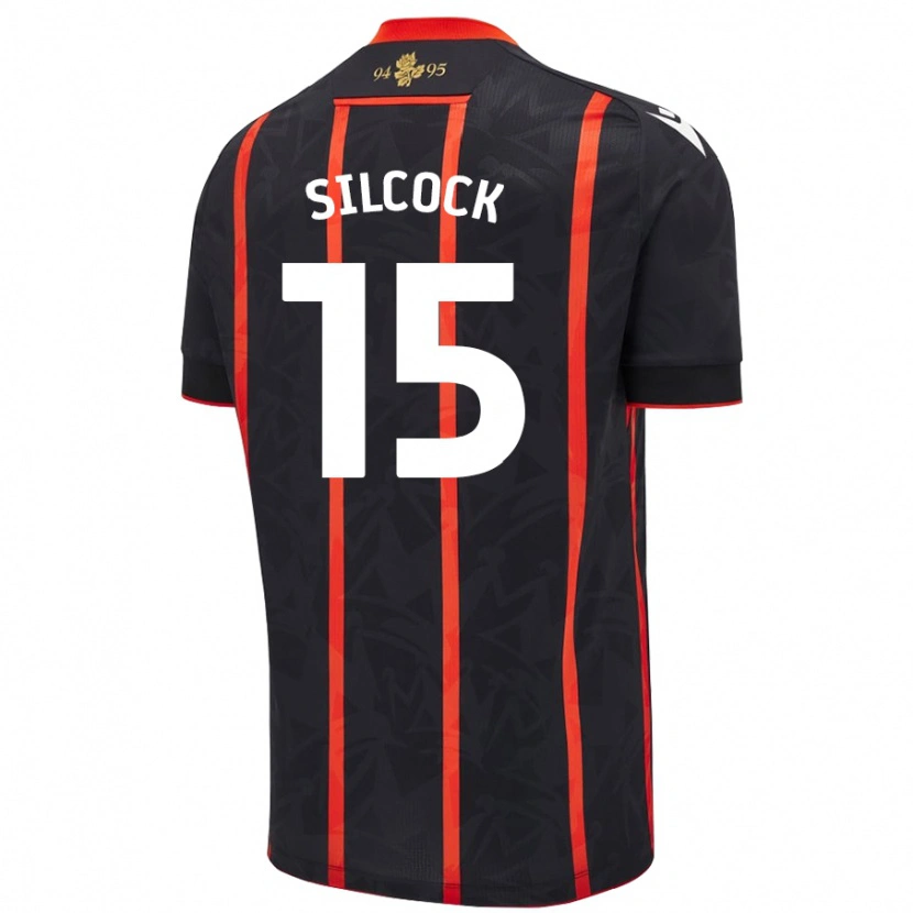 Danxen Kinder Hannah Silcock #15 Schwarz Rot Auswärtstrikot Trikot 2024/25 T-Shirt