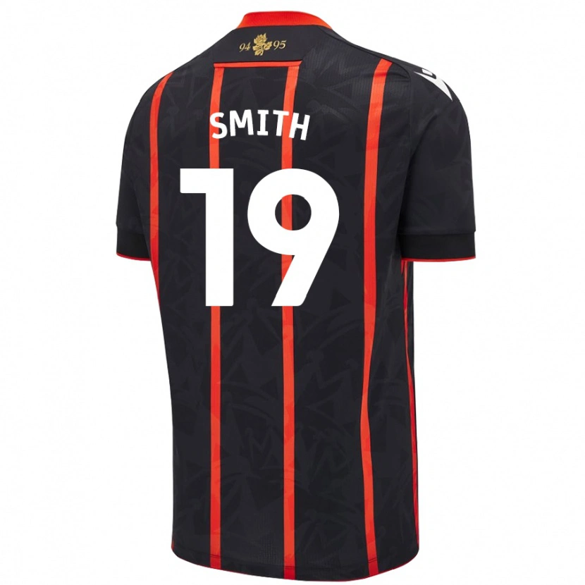 Danxen Kinder Evie Smith #19 Schwarz Rot Auswärtstrikot Trikot 2024/25 T-Shirt