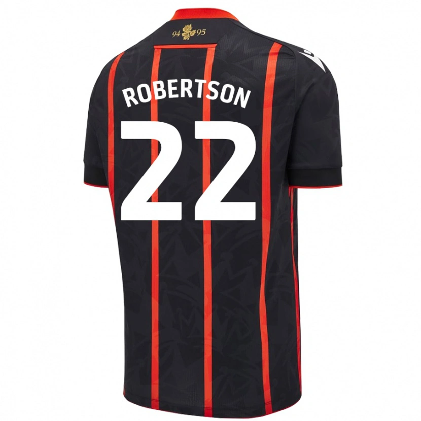 Danxen Kinder Millie Robertson #22 Schwarz Rot Auswärtstrikot Trikot 2024/25 T-Shirt