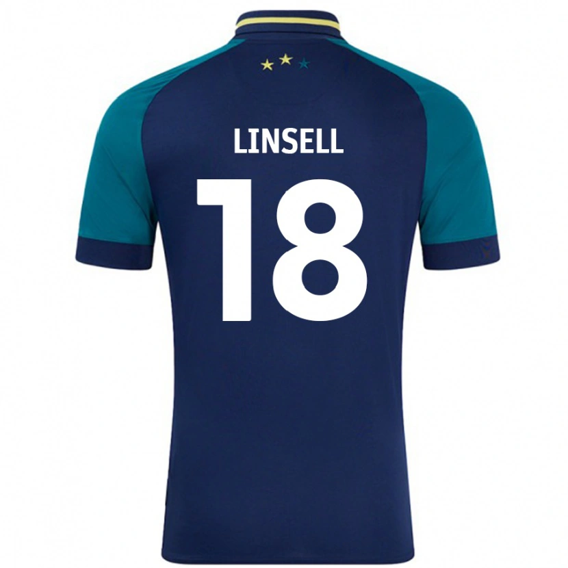 Danxen Kinder Alice Linsell #18 Marine Dunkelgrün Auswärtstrikot Trikot 2024/25 T-Shirt