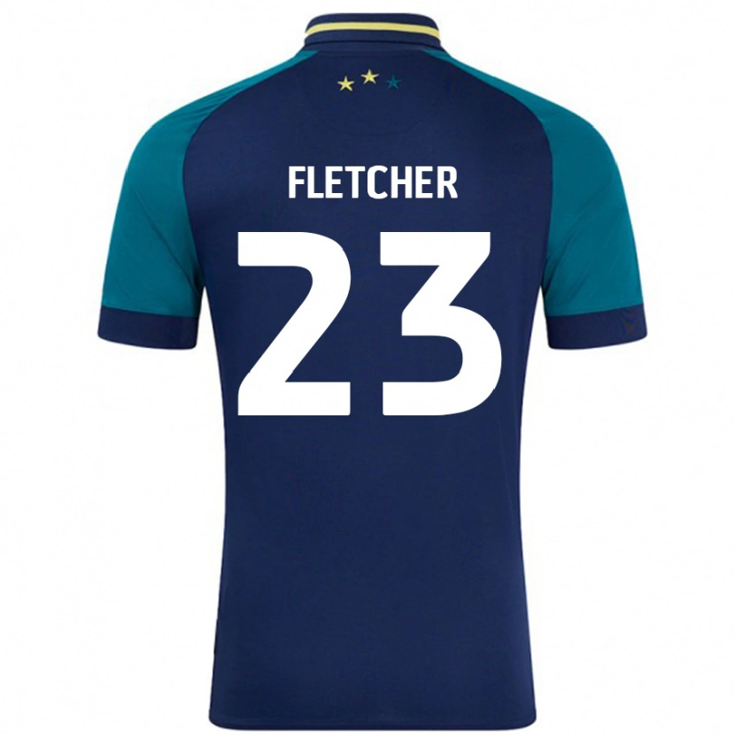 Danxen Kinder Serena Fletcher #23 Marine Dunkelgrün Auswärtstrikot Trikot 2024/25 T-Shirt