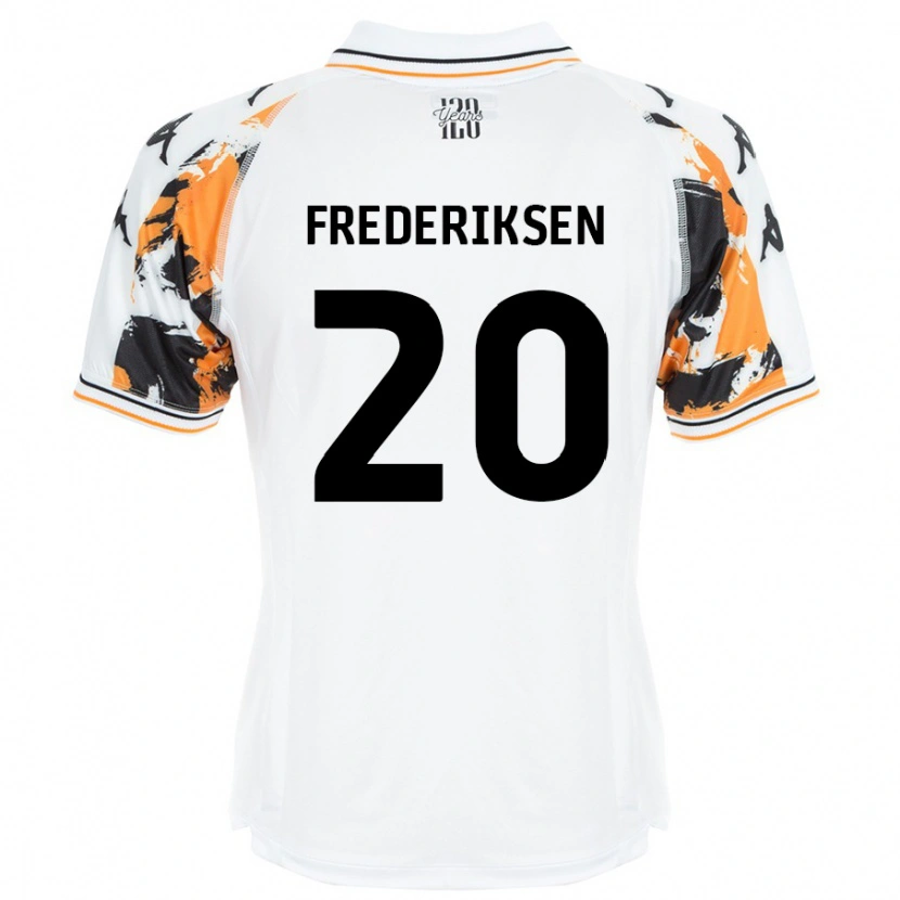 Danxen Kinder Abbey Frederiksen #20 Weiß Auswärtstrikot Trikot 2024/25 T-Shirt