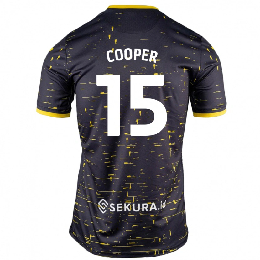 Danxen Kinder Naomi Cooper #15 Schwarz Gelb Auswärtstrikot Trikot 2024/25 T-Shirt