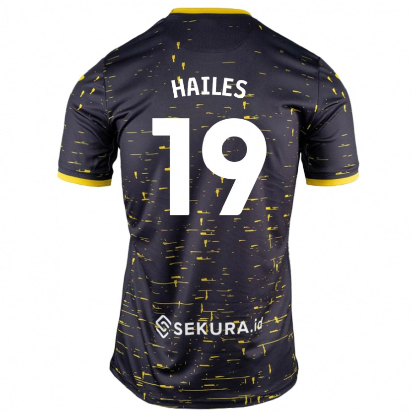 Danxen Kinder Lauren Hailes #19 Schwarz Gelb Auswärtstrikot Trikot 2024/25 T-Shirt