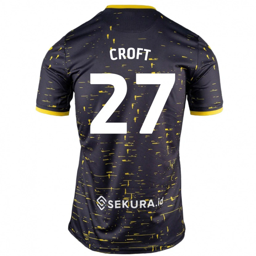 Danxen Kinder Mary Croft #27 Schwarz Gelb Auswärtstrikot Trikot 2024/25 T-Shirt
