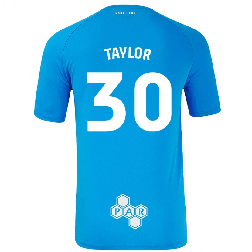 Danxen Kinder Kian Taylor #30 Himmelblau Auswärtstrikot Trikot 2024/25 T-Shirt