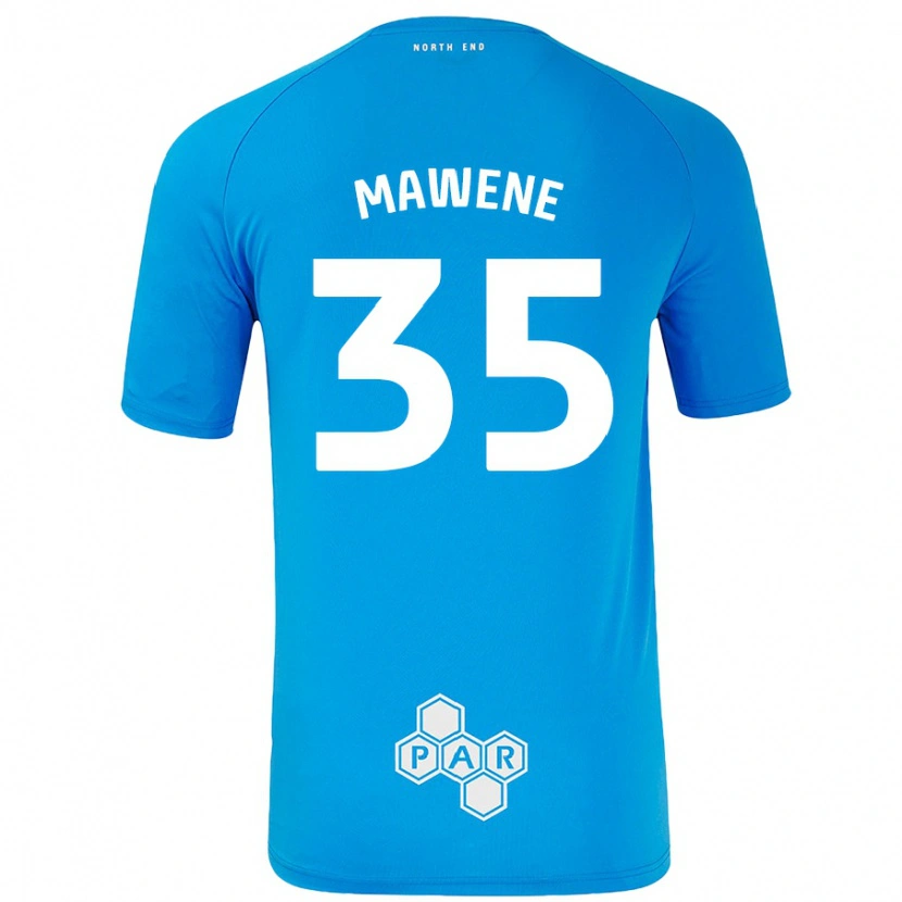 Danxen Kinder Noah Mawene #35 Himmelblau Auswärtstrikot Trikot 2024/25 T-Shirt