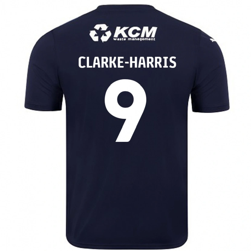 Danxen Kinder Jonson Clarke-Harris #9 Marineblau Auswärtstrikot Trikot 2024/25 T-Shirt