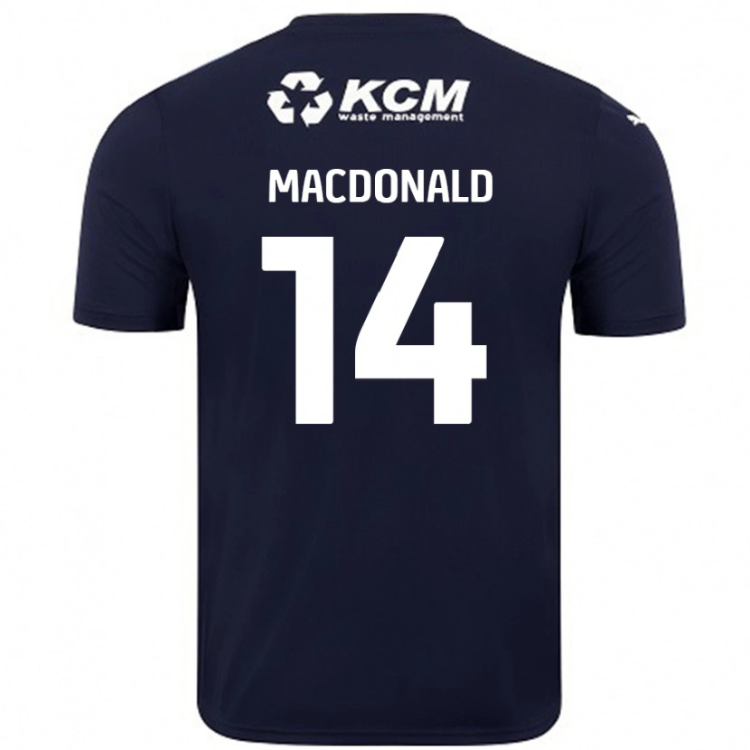 Danxen Kinder Alex Macdonald #14 Marineblau Auswärtstrikot Trikot 2024/25 T-Shirt