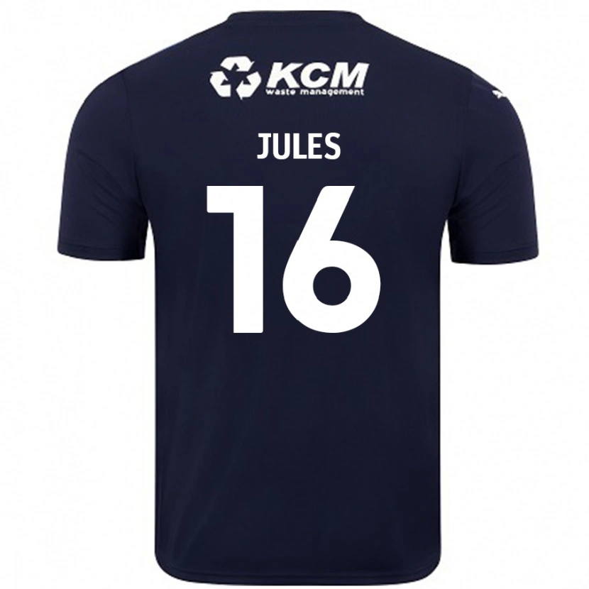 Danxen Kinder Zak Jules #16 Marineblau Auswärtstrikot Trikot 2024/25 T-Shirt