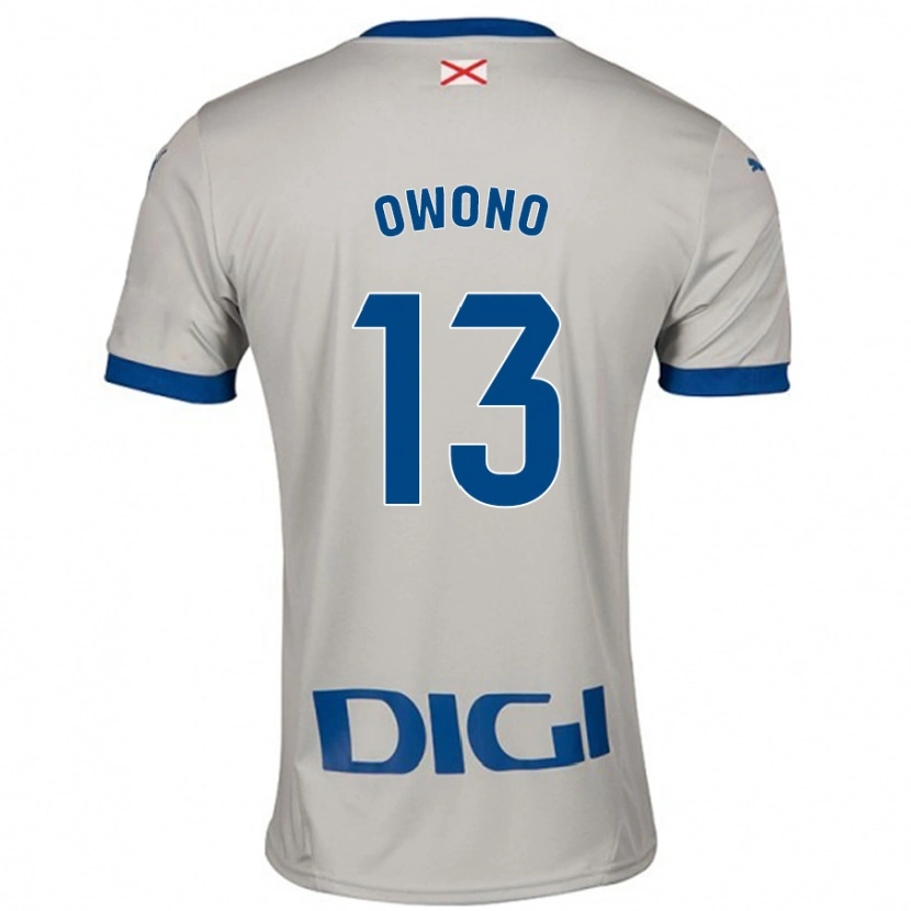 Danxen Kinder Jesús Owono #13 Hellgrau Auswärtstrikot Trikot 2024/25 T-Shirt