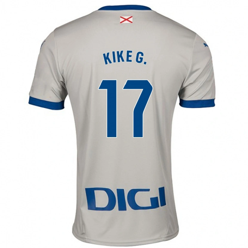 Danxen Kinder Kike García #17 Hellgrau Auswärtstrikot Trikot 2024/25 T-Shirt