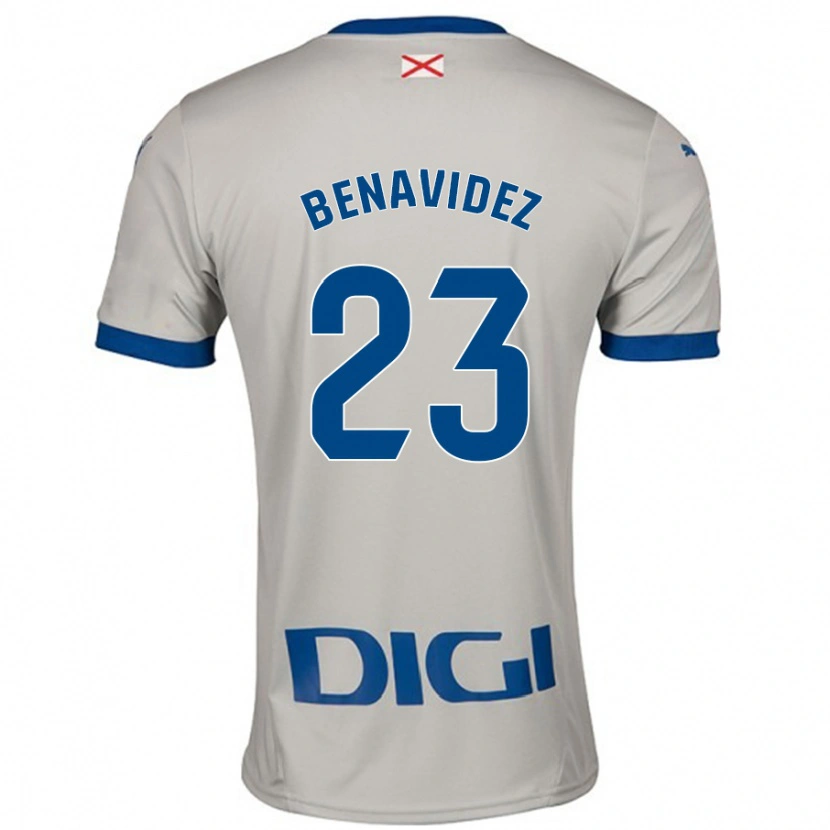 Danxen Kinder Carlos Benavidez #23 Hellgrau Auswärtstrikot Trikot 2024/25 T-Shirt