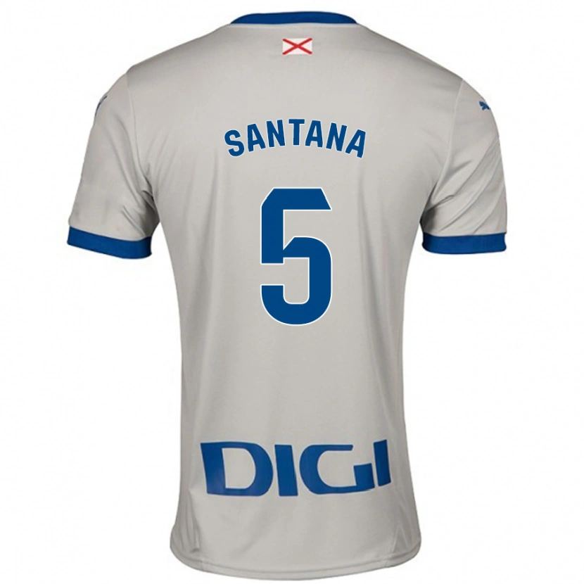 Danxen Kinder Vanesa Santana #5 Hellgrau Auswärtstrikot Trikot 2024/25 T-Shirt