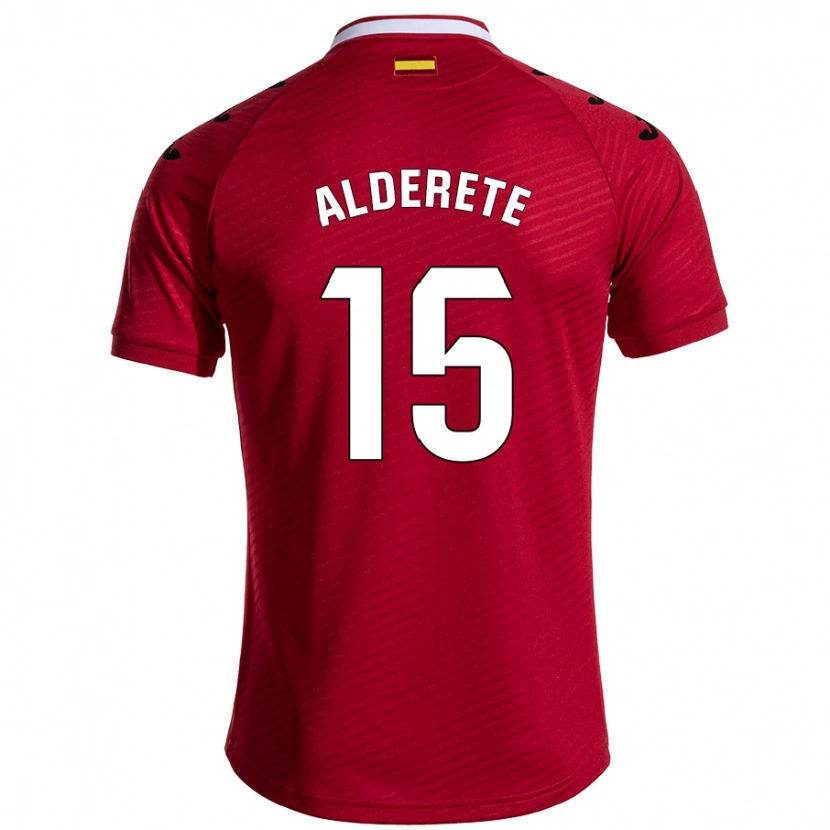Danxen Kinder Omar Alderete #15 Dunkelrot Auswärtstrikot Trikot 2024/25 T-Shirt