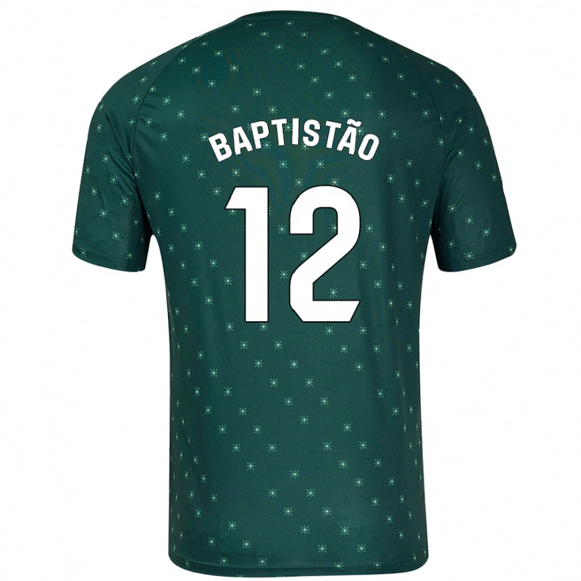 Danxen Kinder Léo Baptistão #12 Dunkelgrün Auswärtstrikot Trikot 2024/25 T-Shirt