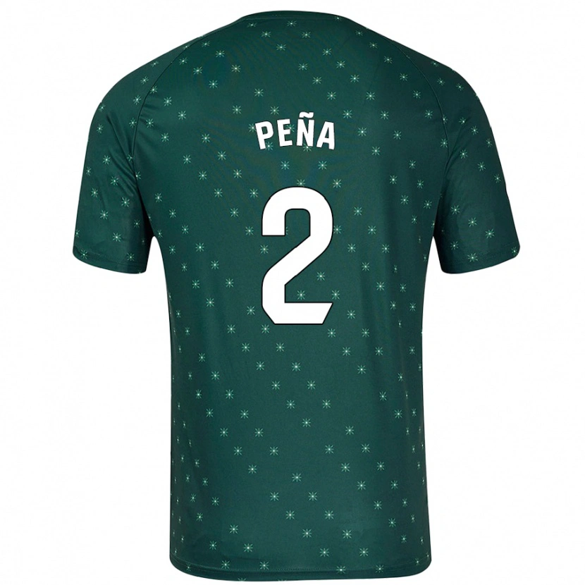 Danxen Kinder Miguel Peña #2 Dunkelgrün Auswärtstrikot Trikot 2024/25 T-Shirt