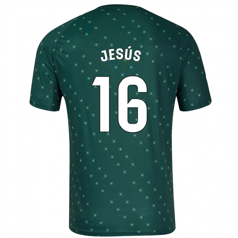 Danxen Kinder Antonio Jesús #16 Dunkelgrün Auswärtstrikot Trikot 2024/25 T-Shirt