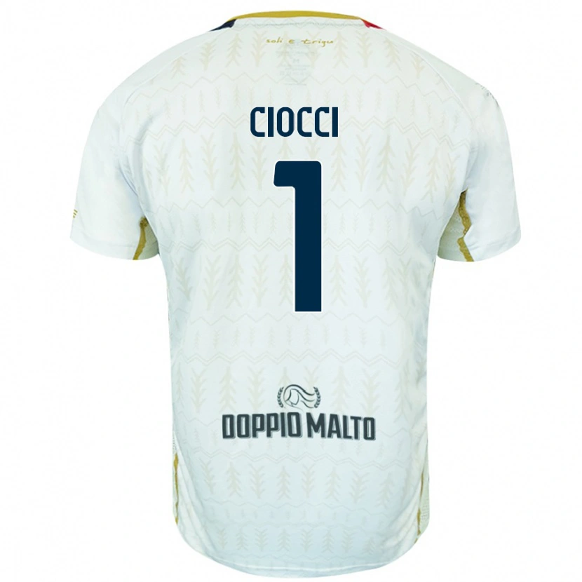 Danxen Kinder Giuseppe Ciocci #1 Weiß Auswärtstrikot Trikot 2024/25 T-Shirt