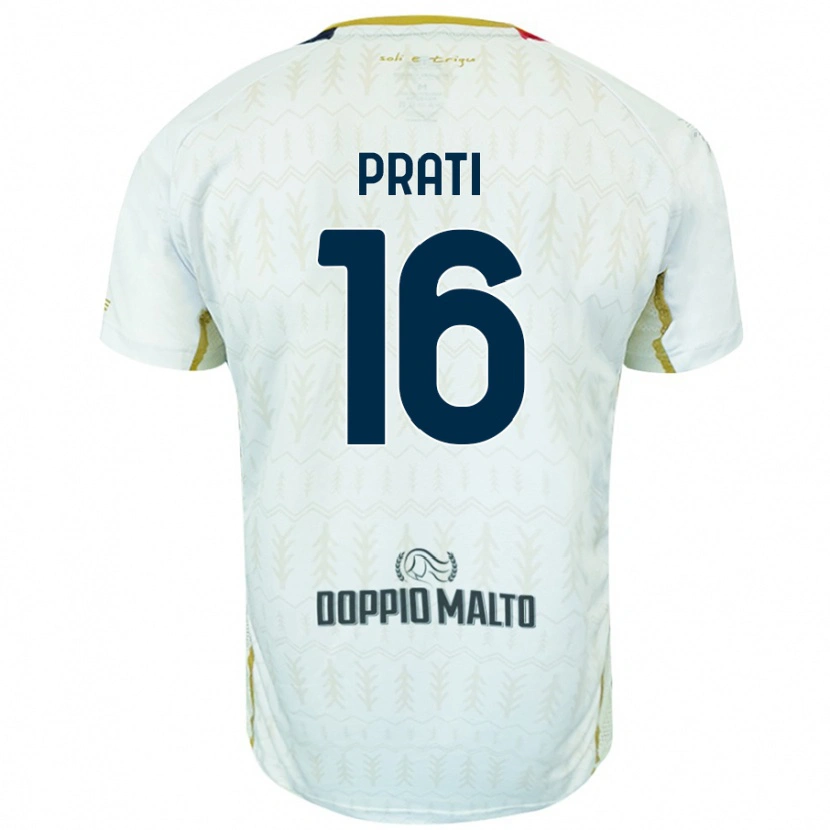 Danxen Kinder Matteo Prati #16 Weiß Auswärtstrikot Trikot 2024/25 T-Shirt