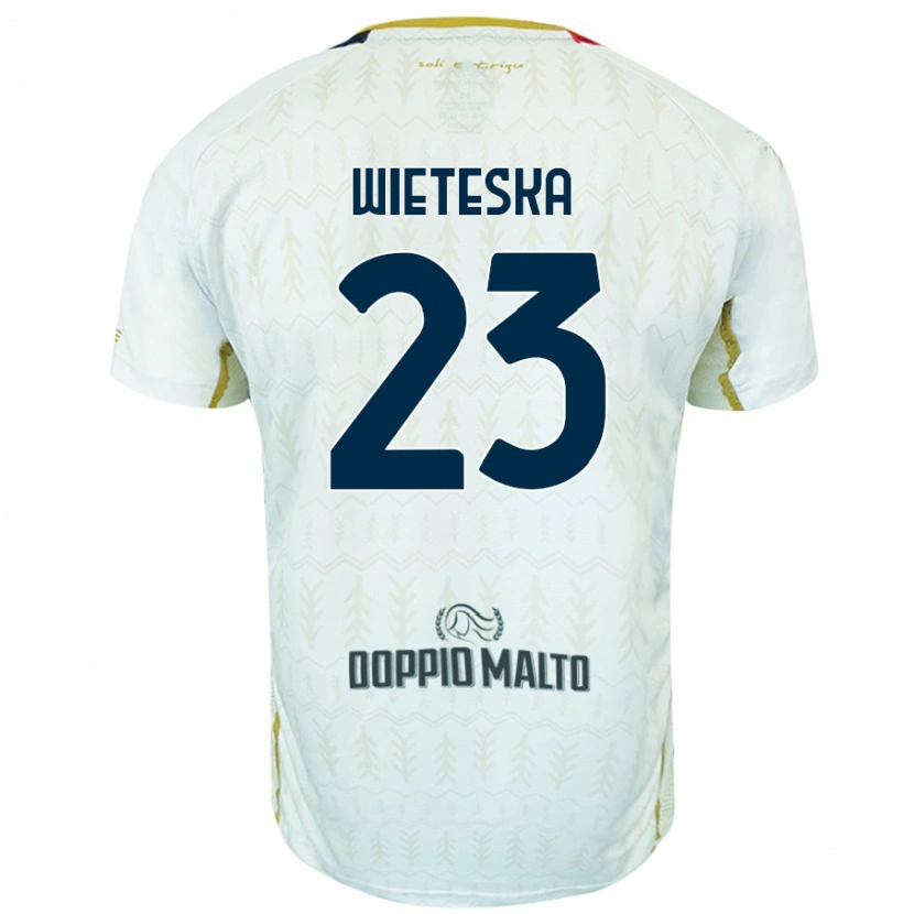 Danxen Kinder Mateusz Wieteska #23 Weiß Auswärtstrikot Trikot 2024/25 T-Shirt