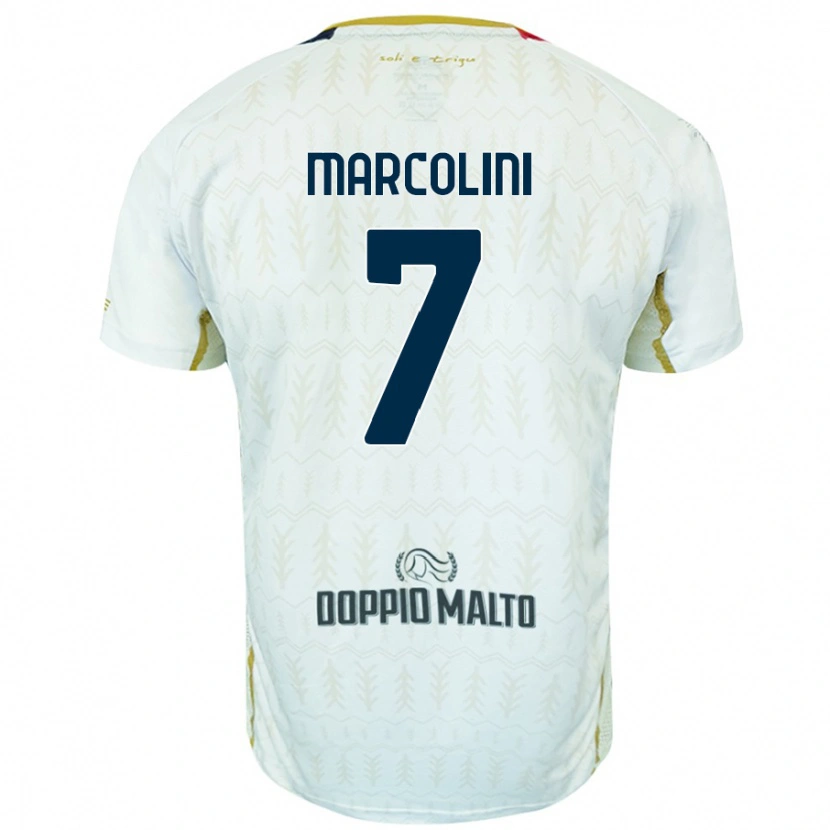 Danxen Kinder Diego Marcolini #7 Weiß Auswärtstrikot Trikot 2024/25 T-Shirt