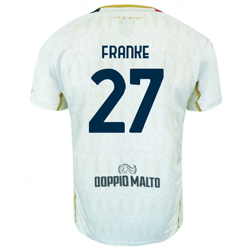 Danxen Kinder Antoni Franke #27 Weiß Auswärtstrikot Trikot 2024/25 T-Shirt