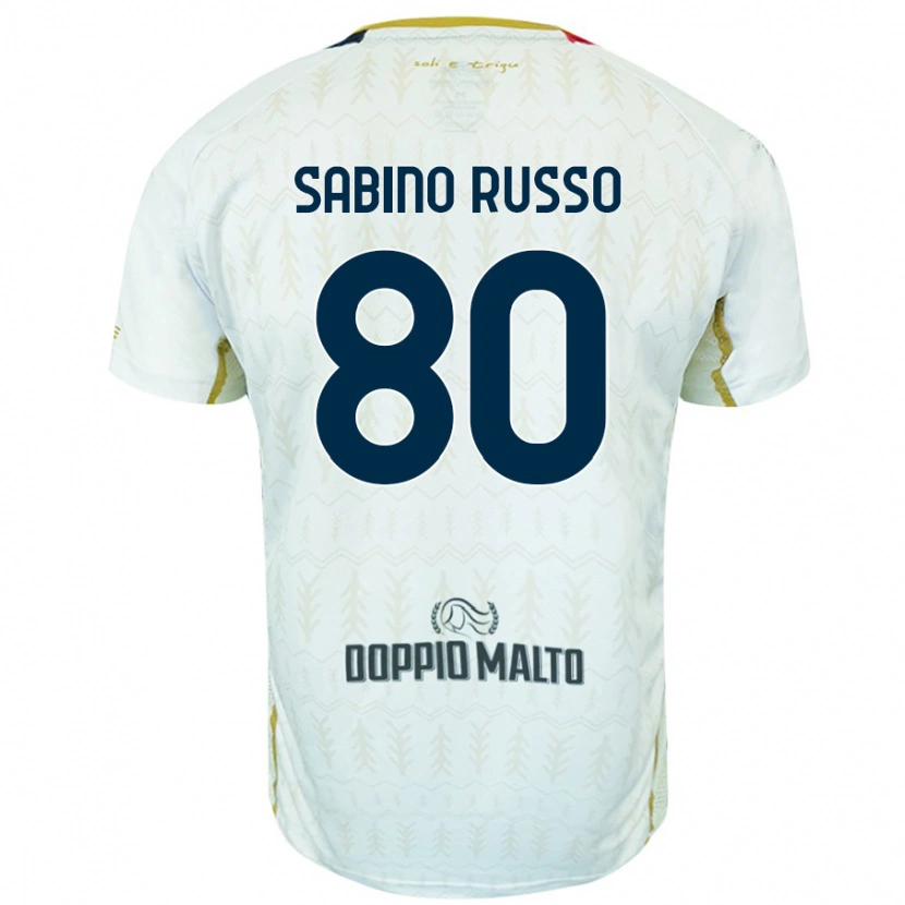 Danxen Kinder Alessandro Sabino Russo #80 Weiß Auswärtstrikot Trikot 2024/25 T-Shirt