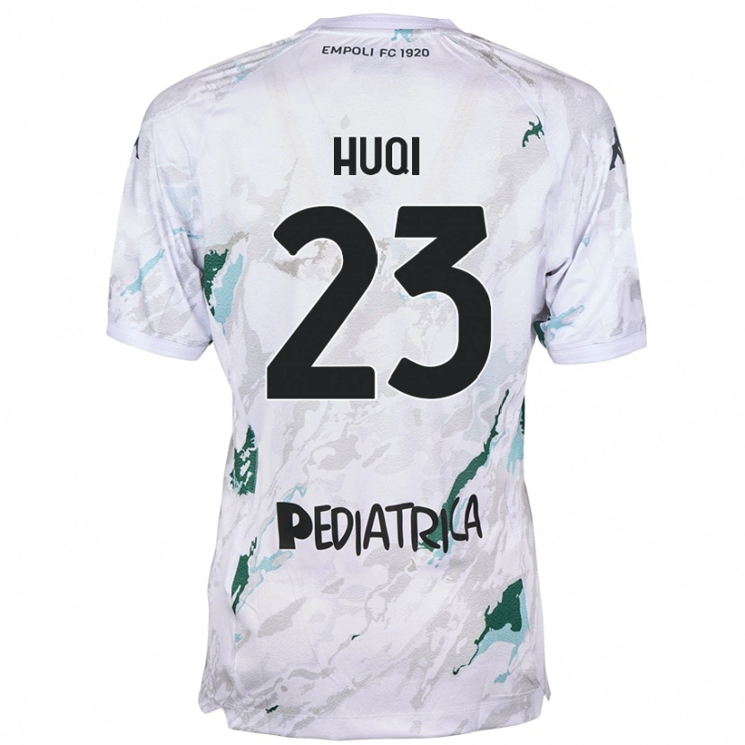 Danxen Kinder Mattia Huqi #23 Grau Auswärtstrikot Trikot 2024/25 T-Shirt