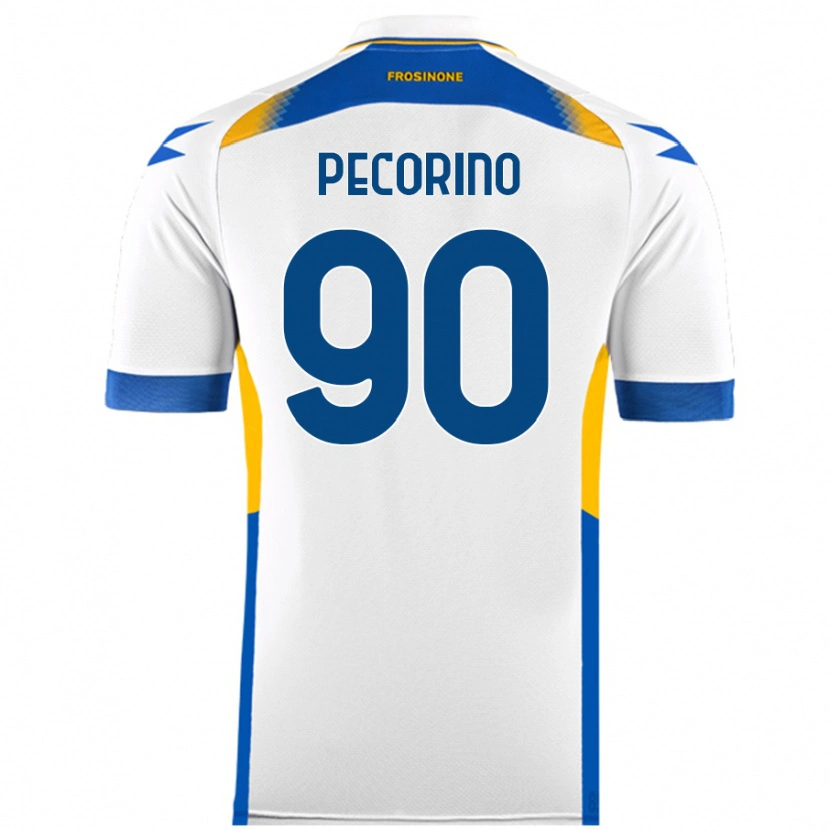 Danxen Kinder Emanuele Pecorino #90 Weiß Auswärtstrikot Trikot 2024/25 T-Shirt