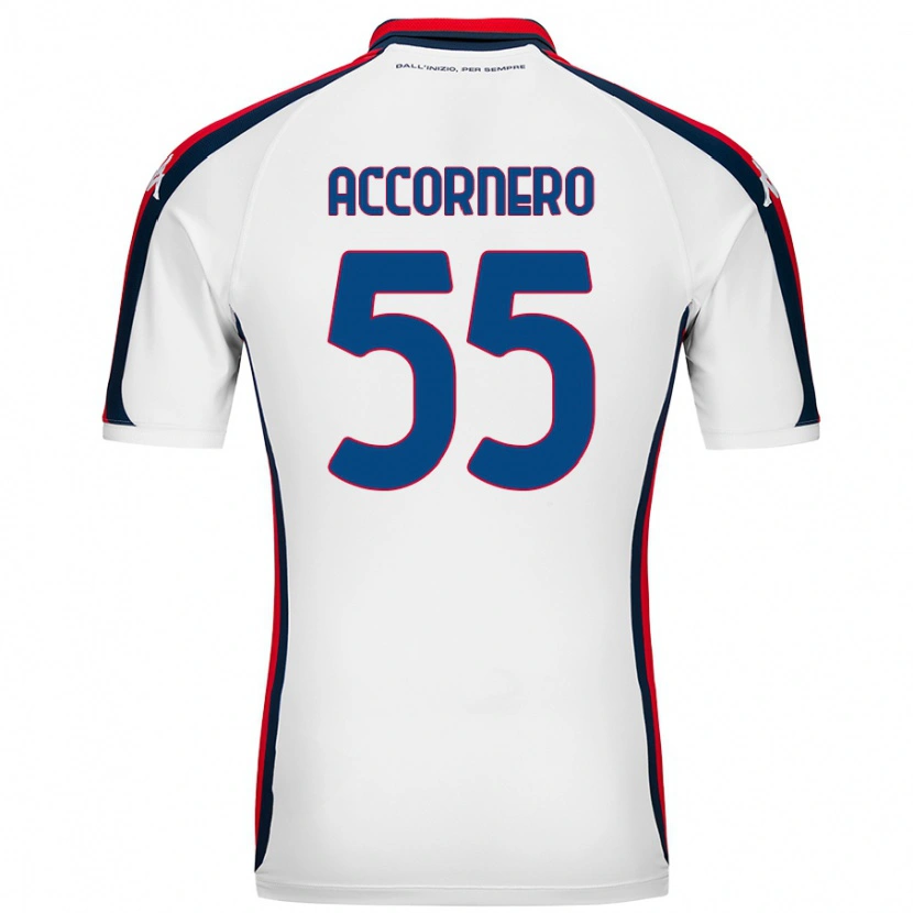 Danxen Kinder Federico Accornero #55 Weiß Auswärtstrikot Trikot 2024/25 T-Shirt