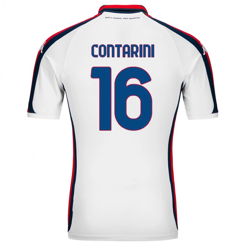 Danxen Kinder Jacopo Contarini #16 Weiß Auswärtstrikot Trikot 2024/25 T-Shirt
