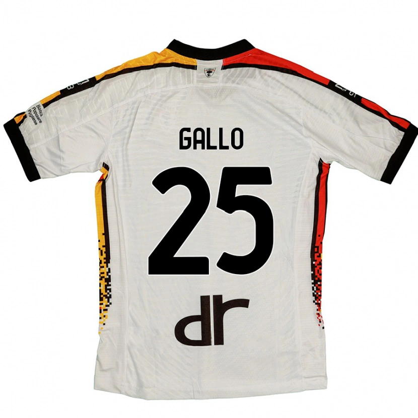 Danxen Kinder Antonino Gallo #25 Weiß Schwarz Auswärtstrikot Trikot 2024/25 T-Shirt