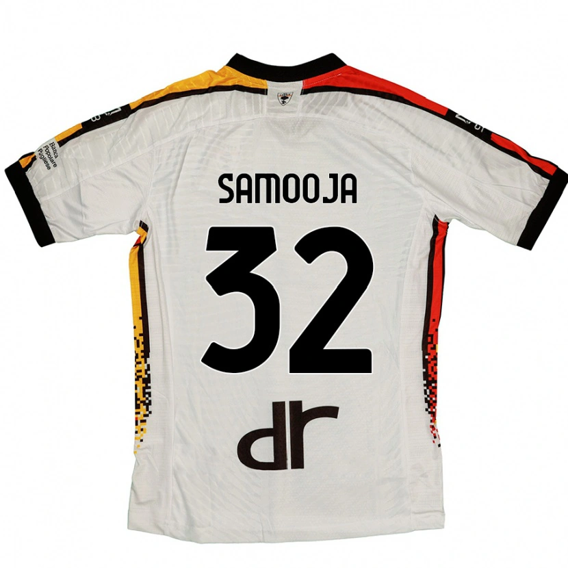 Danxen Kinder Jasper Samooja #32 Weiß Schwarz Auswärtstrikot Trikot 2024/25 T-Shirt