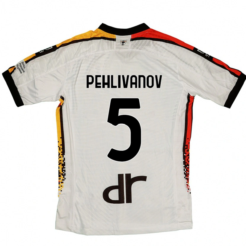 Danxen Kinder Cristian Pehlivanov #5 Weiß Schwarz Auswärtstrikot Trikot 2024/25 T-Shirt