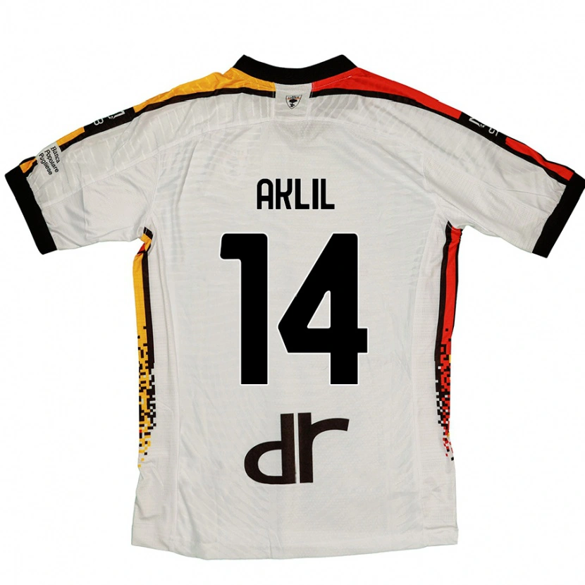Danxen Kinder Lino Aklil #14 Weiß Schwarz Auswärtstrikot Trikot 2024/25 T-Shirt
