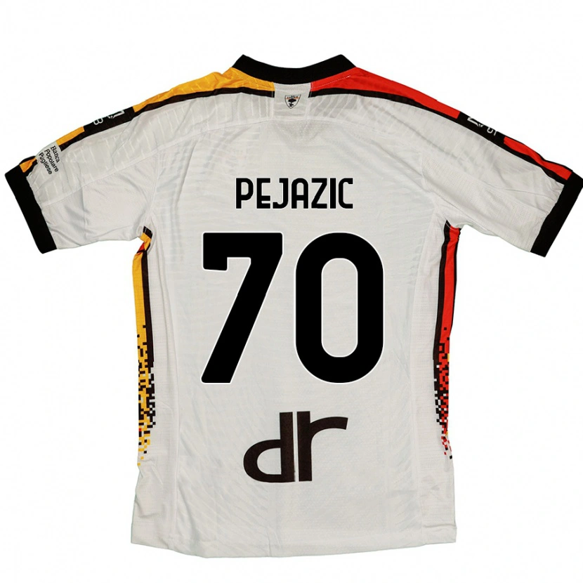 Danxen Kinder Mario Pejazic #70 Weiß Schwarz Auswärtstrikot Trikot 2024/25 T-Shirt