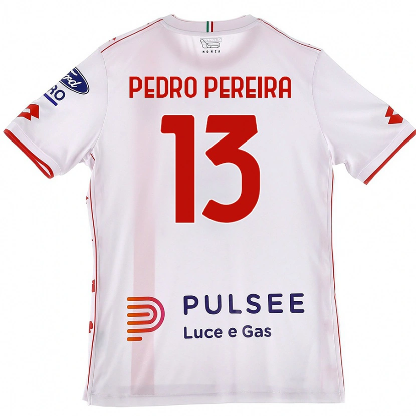 Danxen Kinder Pedro Pereira #13 Weiß Rot Auswärtstrikot Trikot 2024/25 T-Shirt