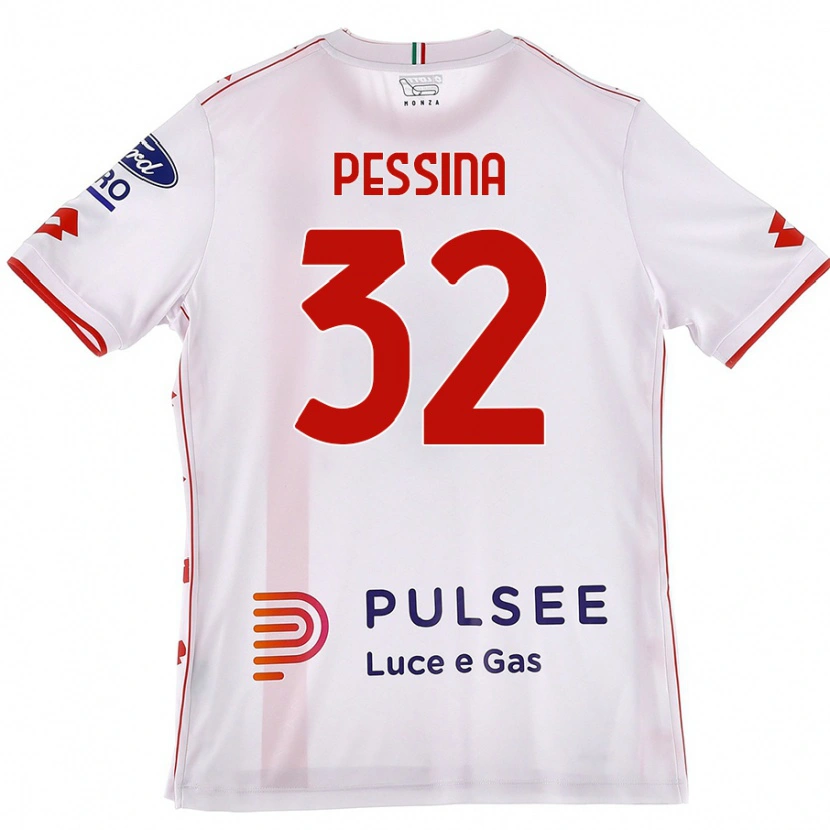 Danxen Kinder Matteo Pessina #32 Weiß Rot Auswärtstrikot Trikot 2024/25 T-Shirt