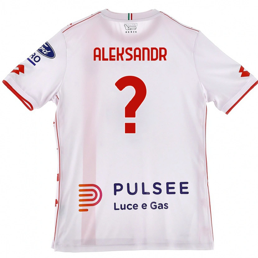 Danxen Kinder Aleksandr Ballabio #0 Weiß Rot Auswärtstrikot Trikot 2024/25 T-Shirt